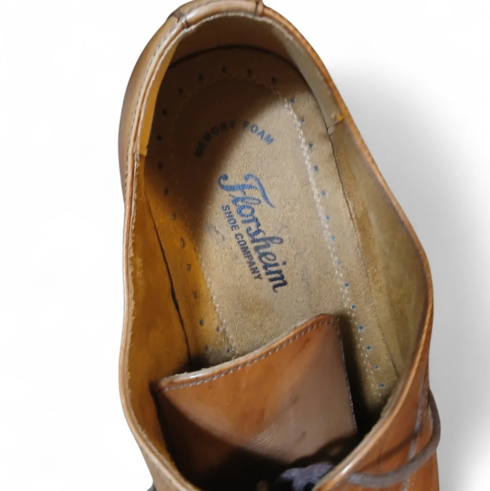 Florsheim Men's Size 12 Tan Leather Oxfords
